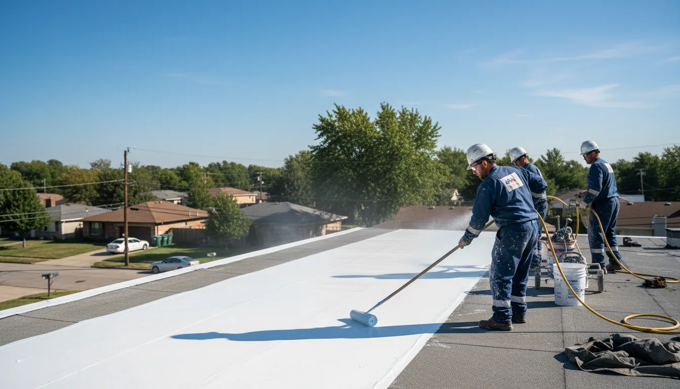 Commercial roof coating in Davis, IL near me